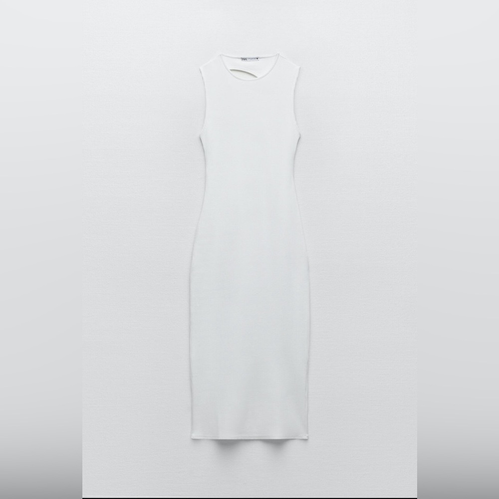 ZARA MIDI Rib Cut Out Size Medium